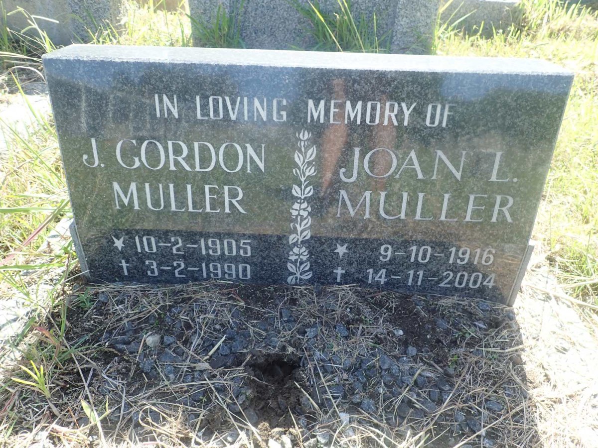 MULLER Gordon J. 1905-1990 &amp; Joan L. 1916-2004
