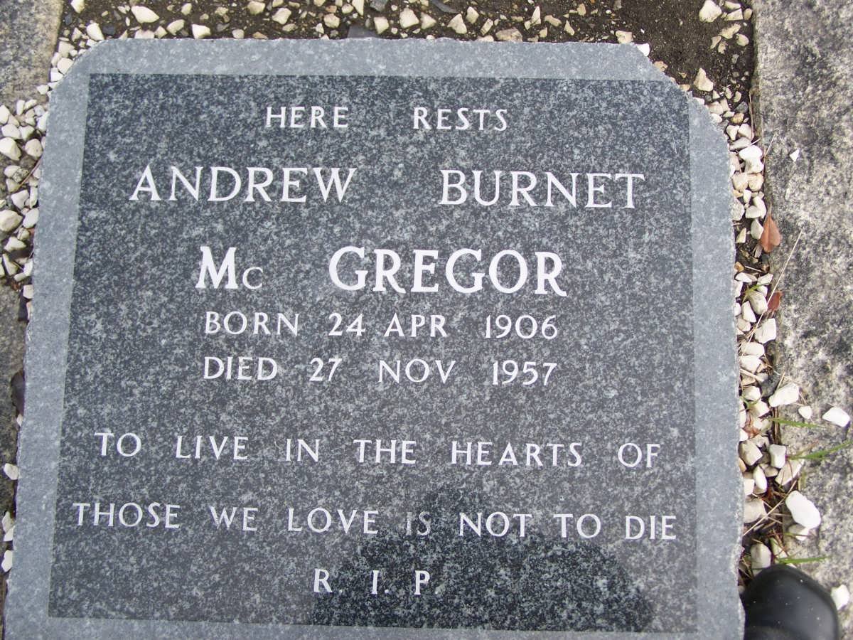 McGREGOR Andrew Burnet 1906-1957