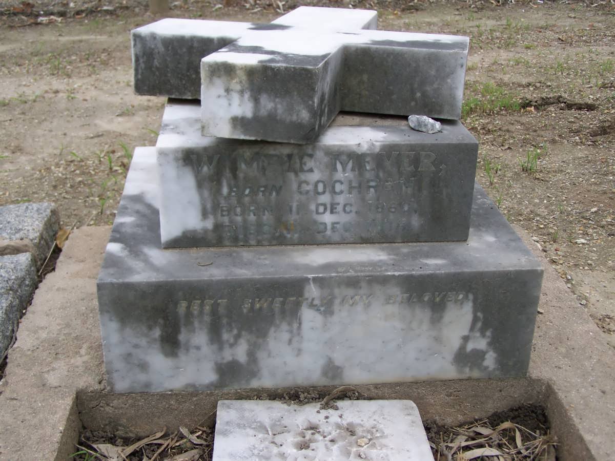 MEYER Wimpie nee COCHRAN 1860-?