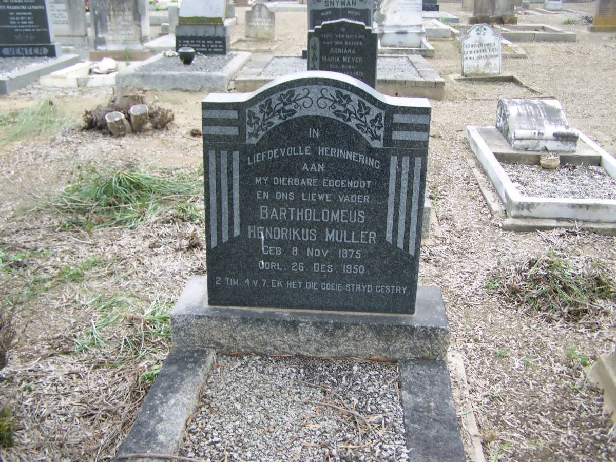 MULLER Bartholomeus Hendrikus 1875-1950