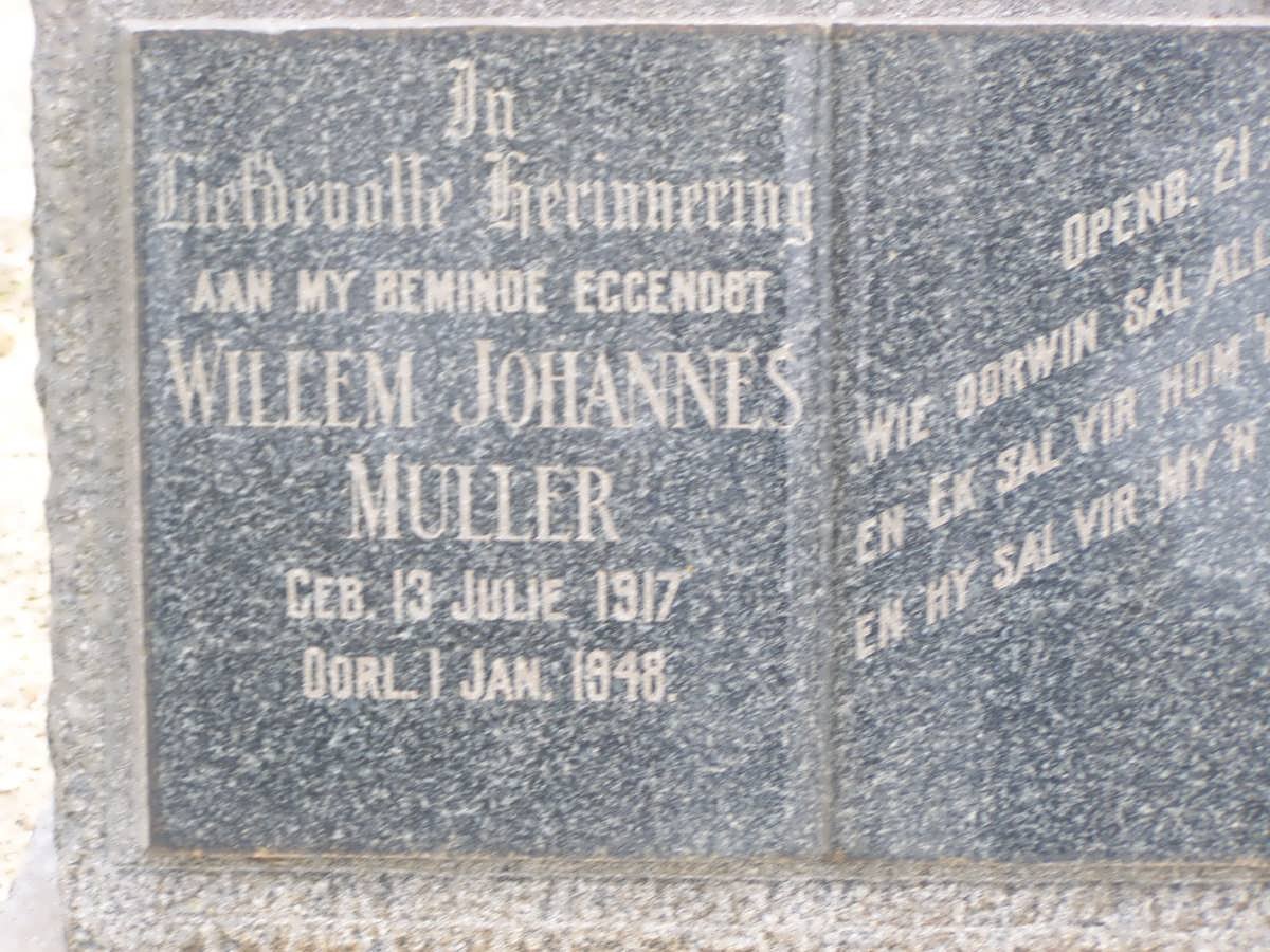MULLER Willem Johannes 1917-1948