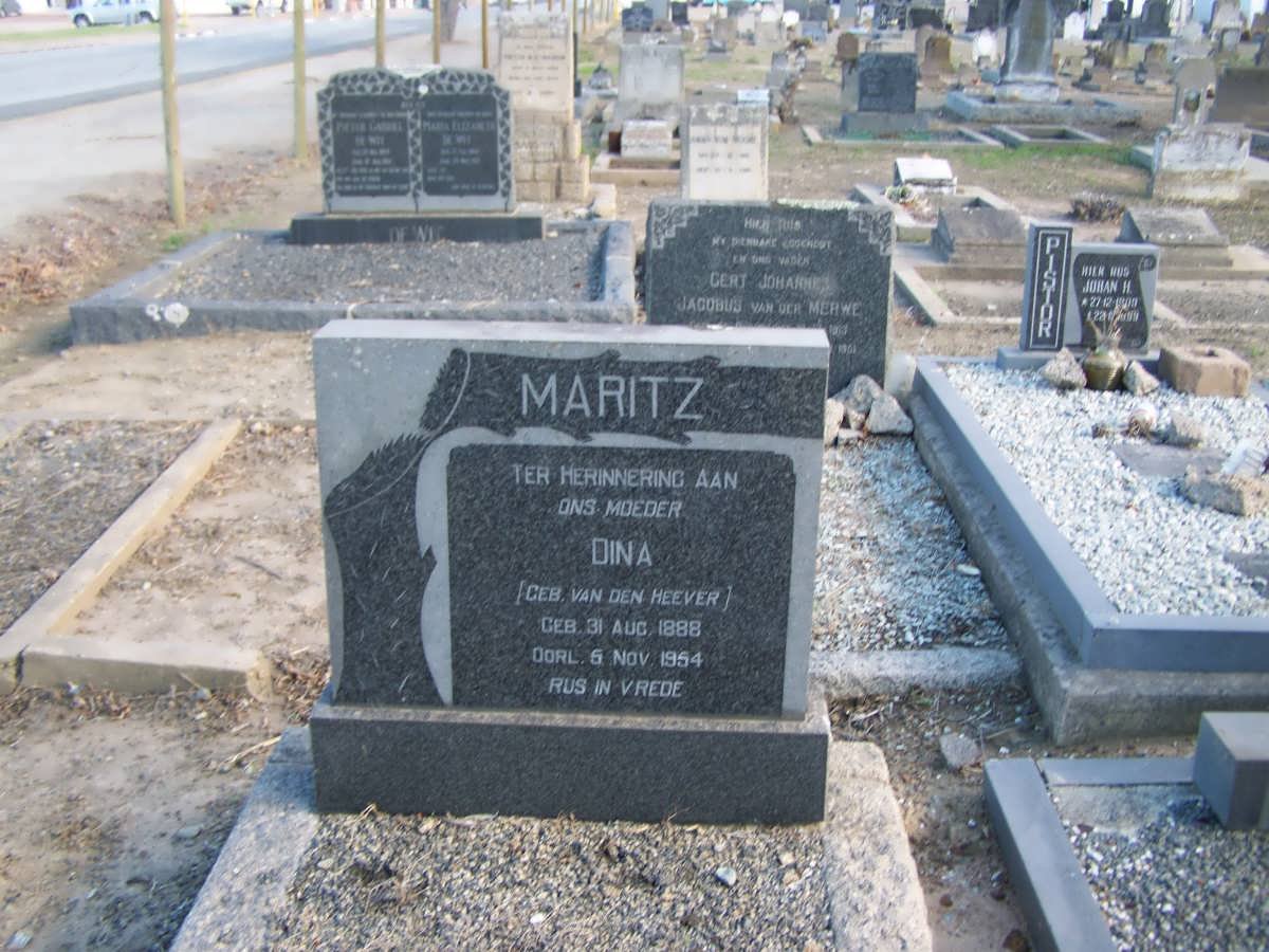MARITZ Dina nee VAN DEN HEEVER 1888-1954