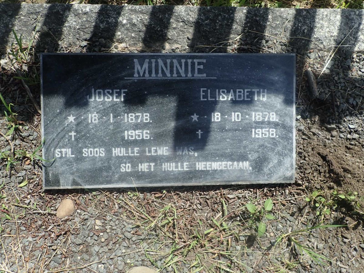 MINNIE Josef 1878-1956 &amp; Elisabeth 1879-1958
