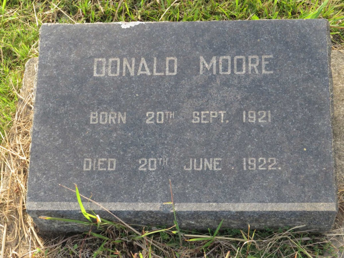 MOORE Donald 1921-1922