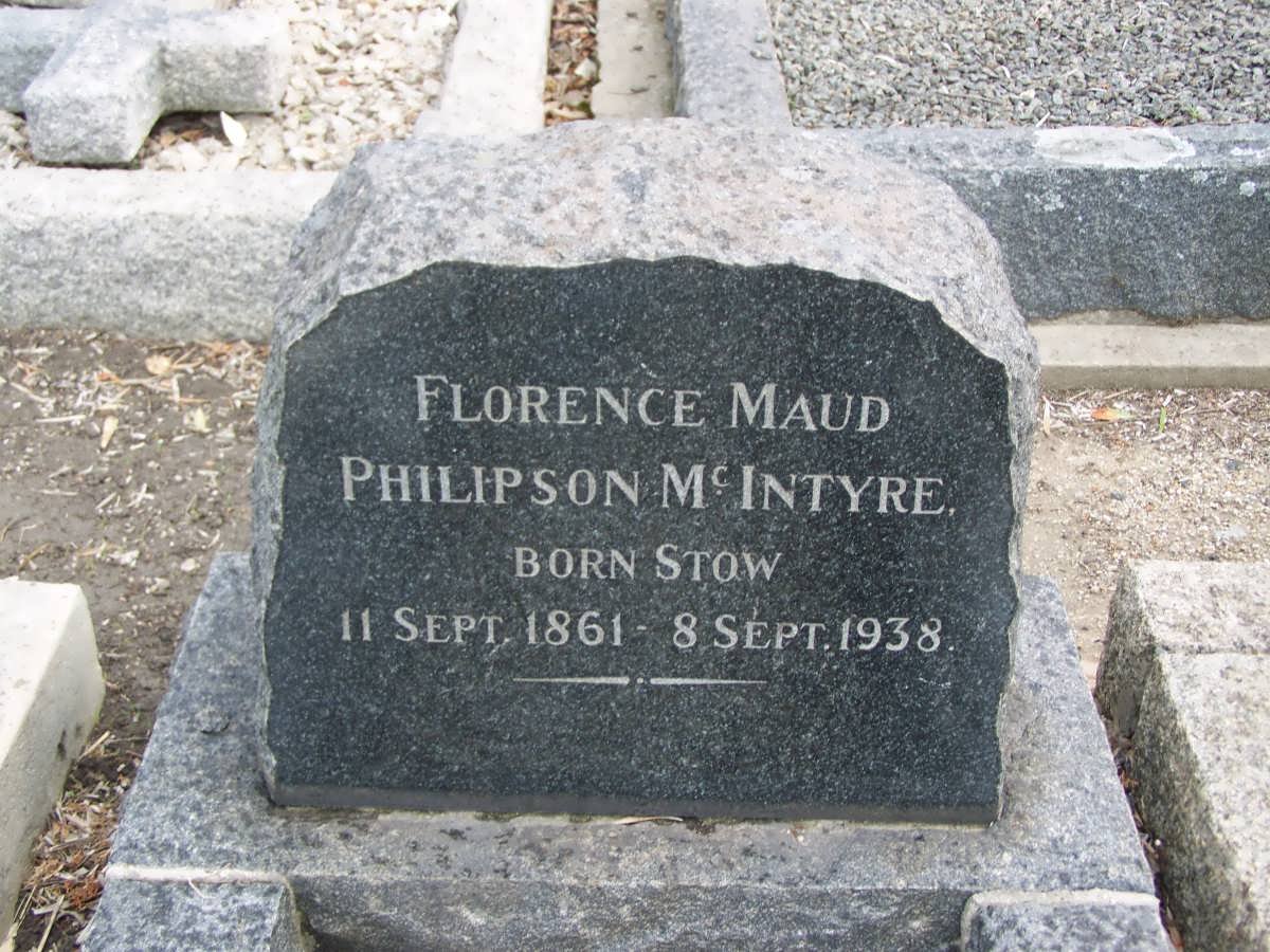 McINTYRE Florence Maud Philipson 1861-1938
