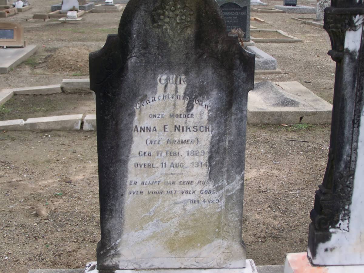 NIKSCH Anna E. nee KRAMER 1829-1914