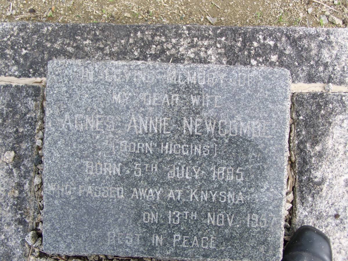 NEWCOMBE Agnes Annie nee HIGGINS 1895-1957