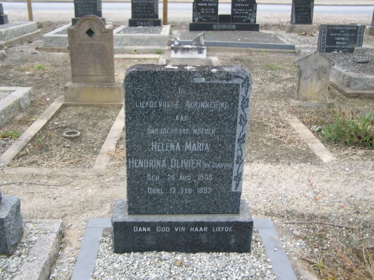 OLIVIER Helena Maria Hendrina nee CRAFFORD 1905-1993