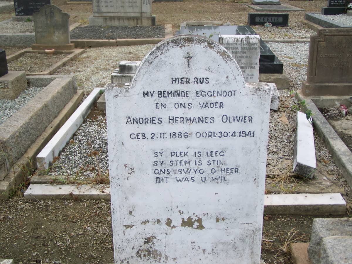 OLIVIER Andries Hermanes 1886-1941