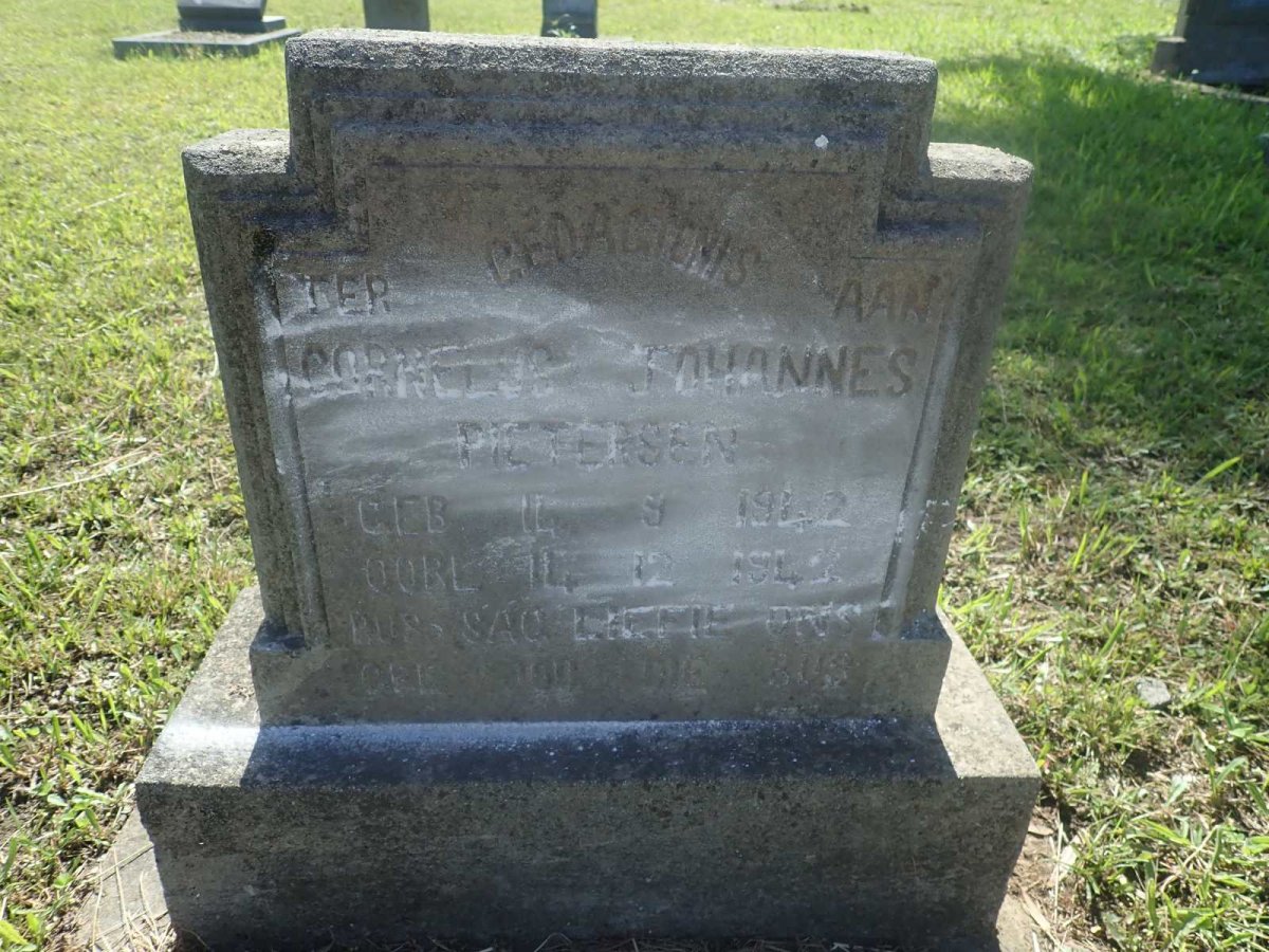 PIETERSEN Cornelus Johannes 1942-194?
