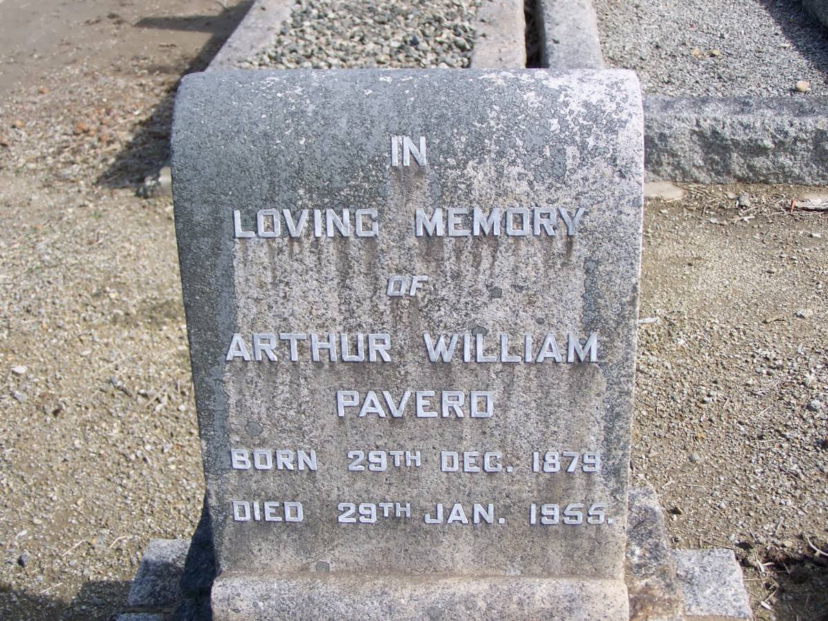 PAVERD Arthur William 1879-1955