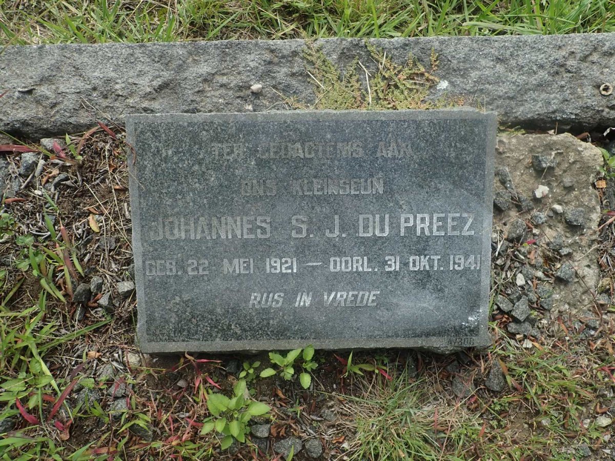 PREEZ Johannes S.J., du 1921-1941