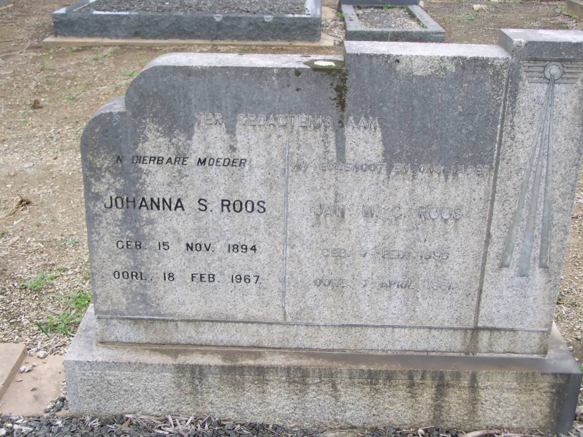 ROOS Jan W.C. 1896-1951 &amp; Johanna S. 1894-1967