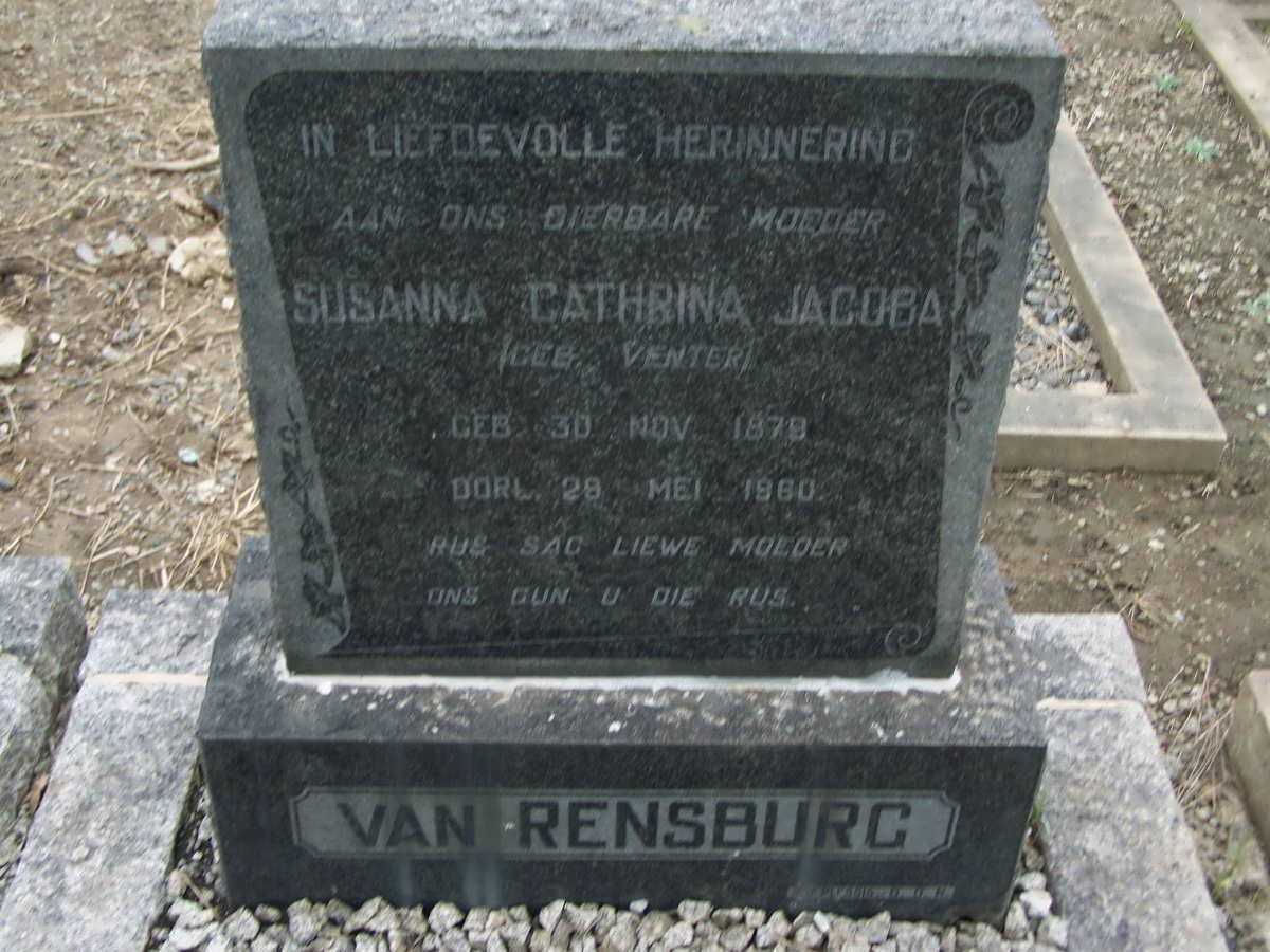 RENSBURG Susanna Cathrina Jacoba, van nee VENTER 1879-1960