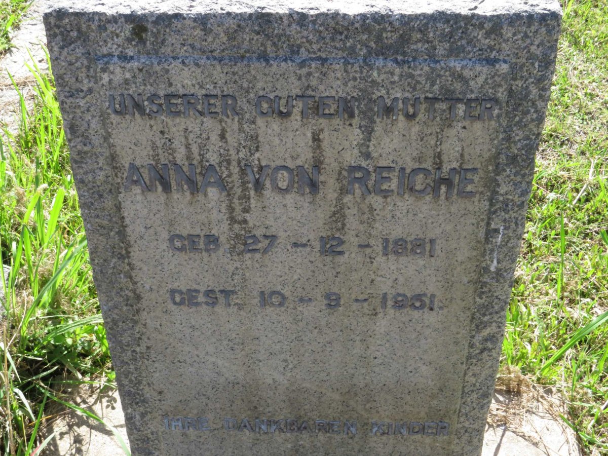 REICHE Anna, von 1881-1951