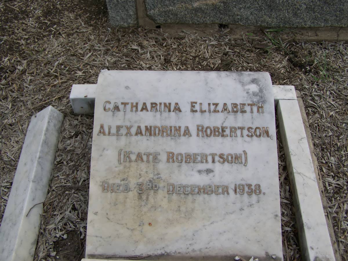 ROBERTSON Catherina Elizabeth Alexandrina -1938