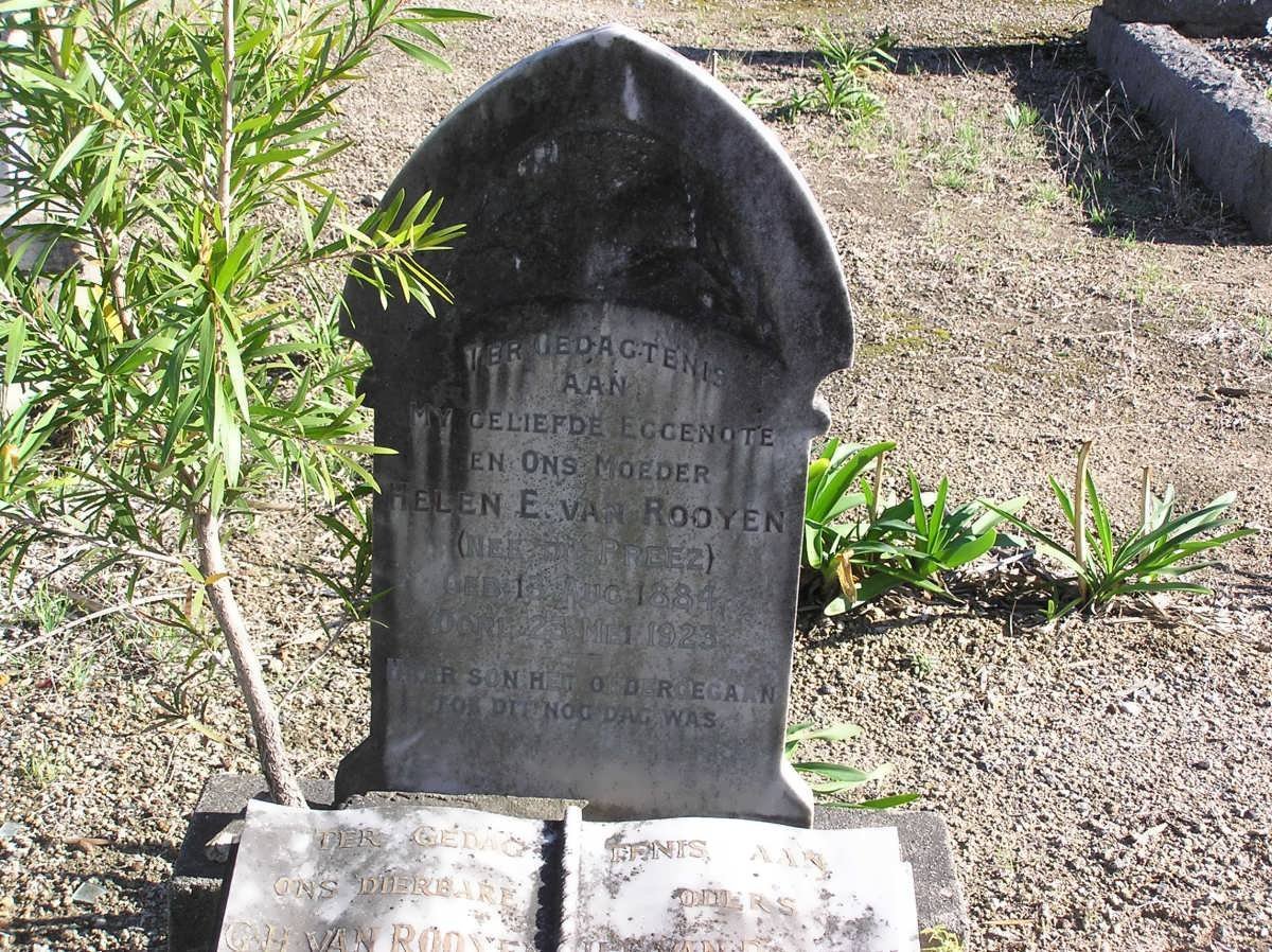 ROOYEN G.H., van 1857-1950 &amp; Helen E. DU PREEZ 1884-1923 _2