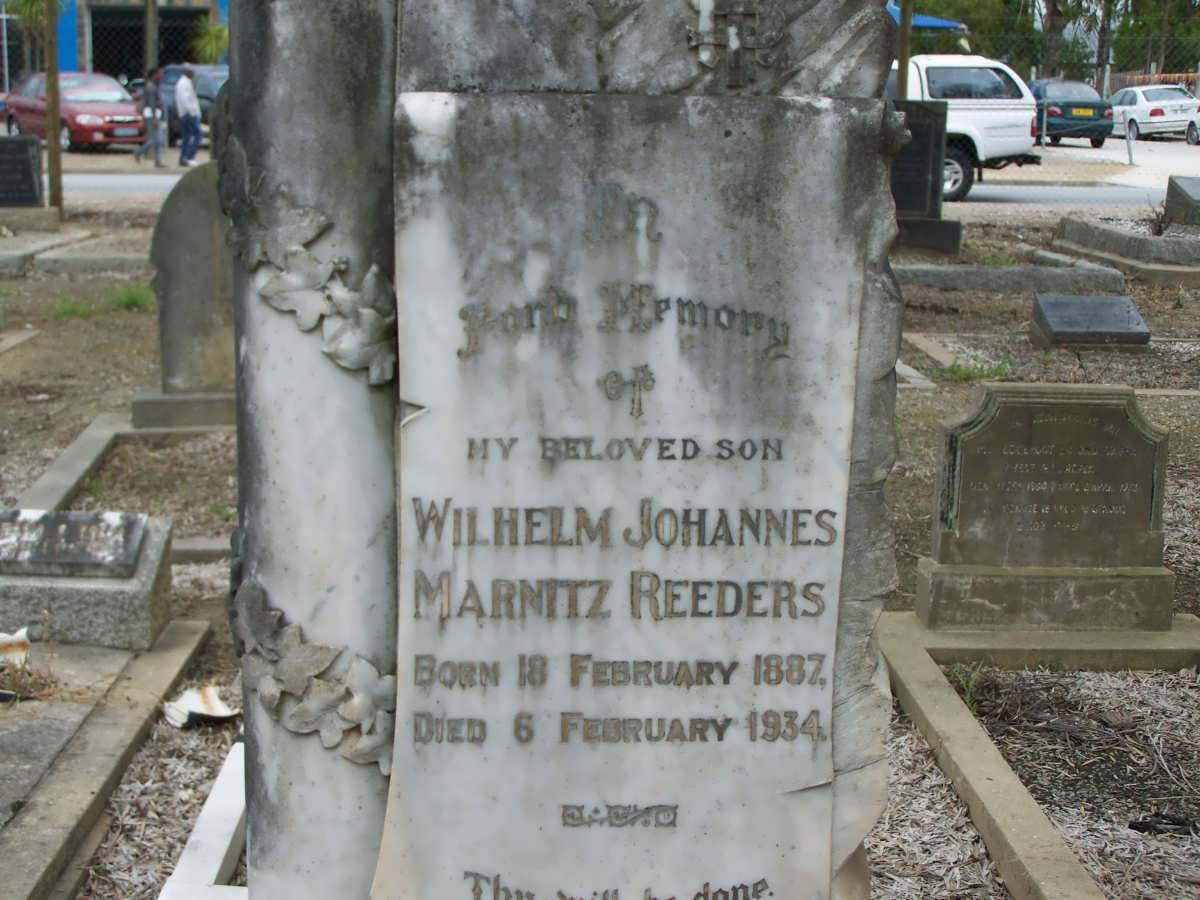 REEDERS Wilhelm Johannes Marnitz 1887-1934