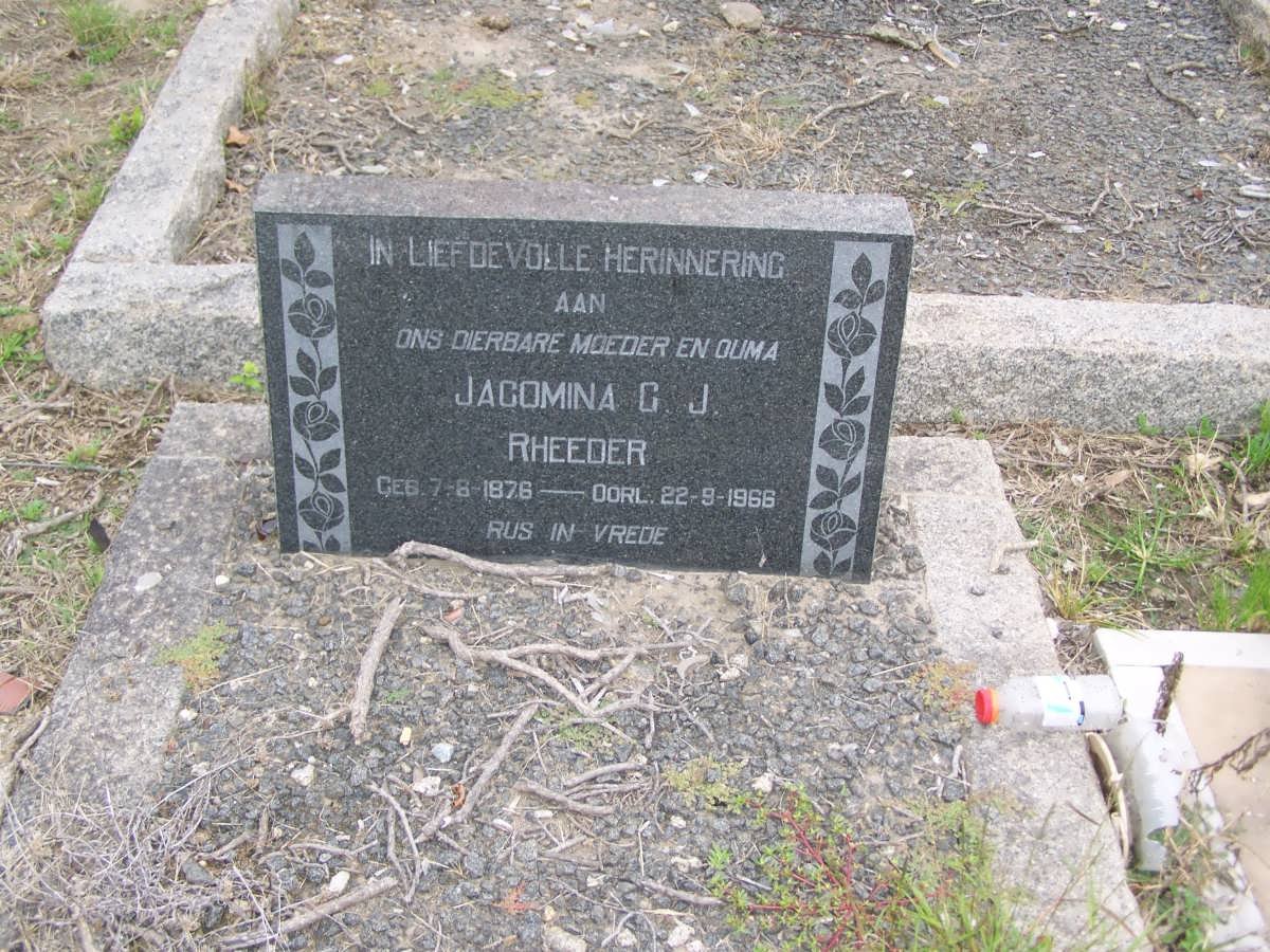 RHEEDER Jacomina G.J. 1876-1966