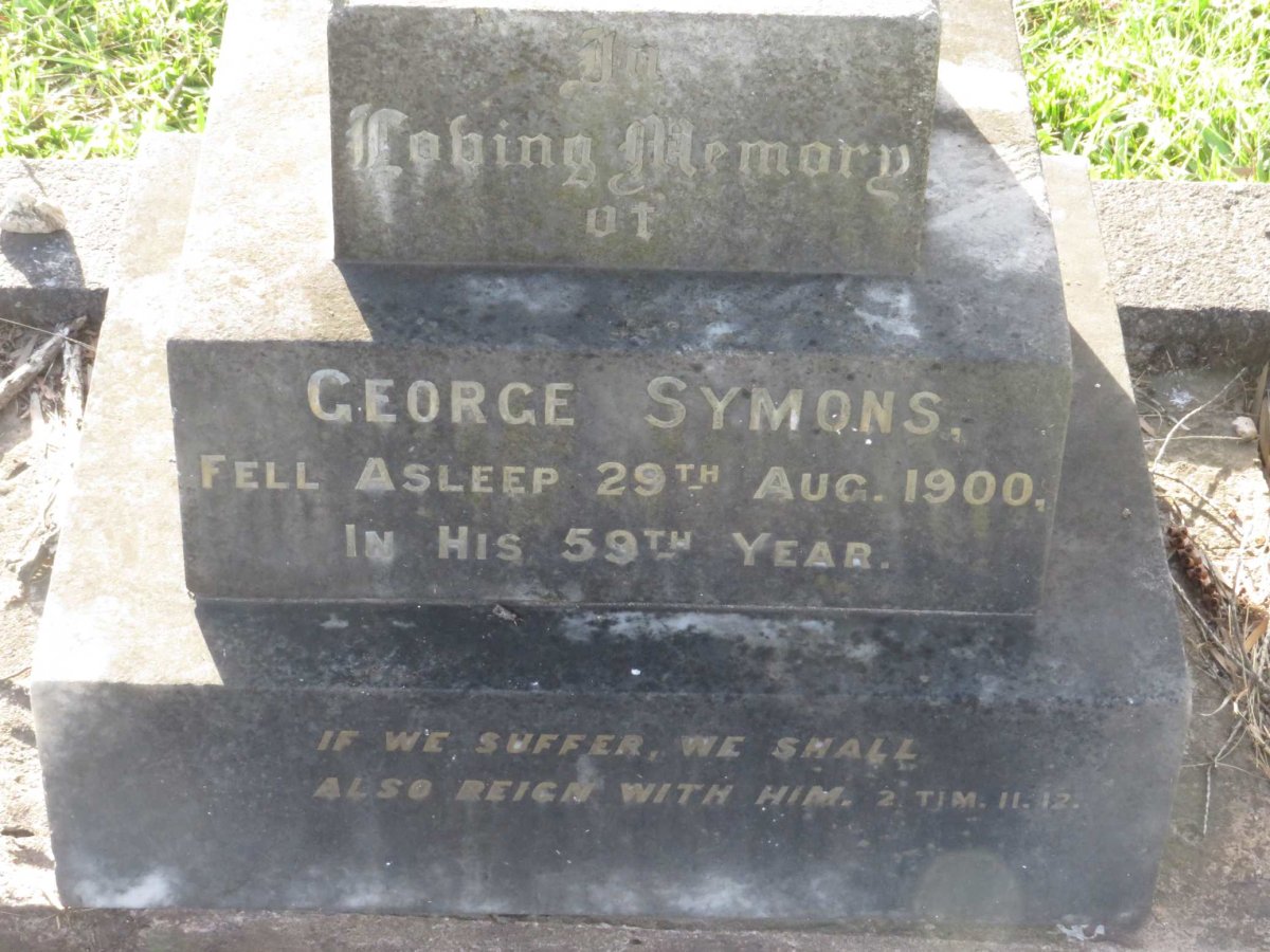 SYMONS George -1900