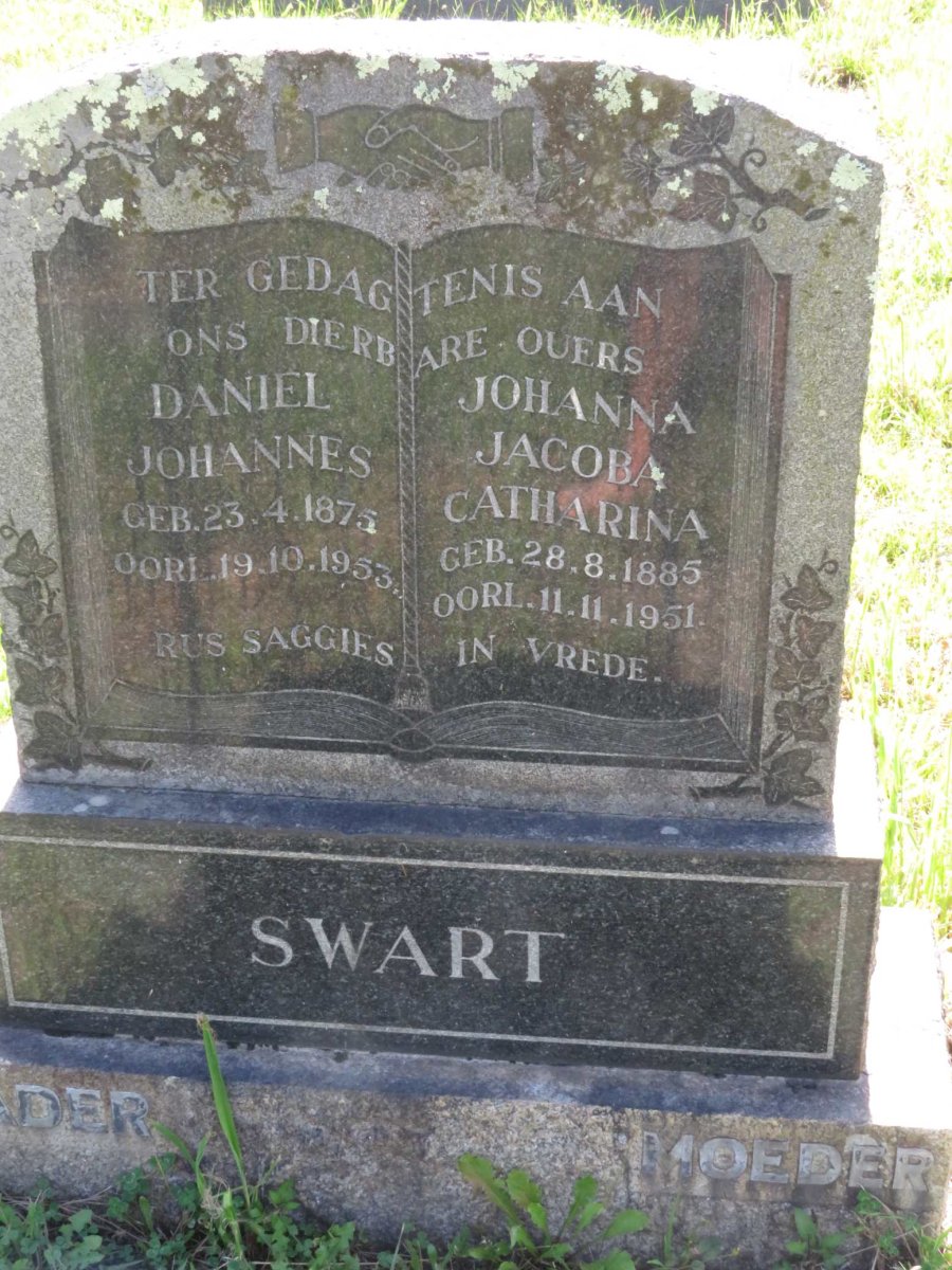 SWART Daniel Johannes 1875-1953 &amp; Johanna Jacoba Catharina 1885-1941