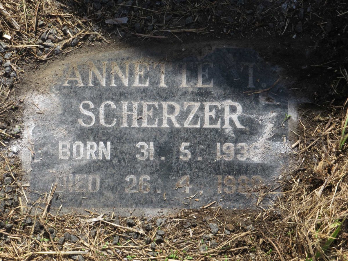 SCHERZER Annette T. 1936-1989