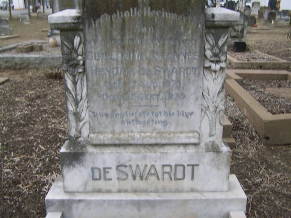 SWARDT Guillaume Johannes Hendrik, de 1876-1939