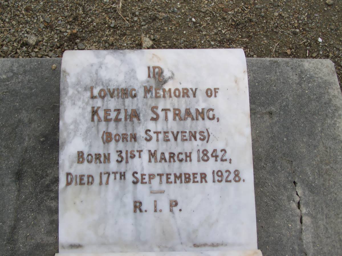 STRANG Kezia nee STEVENS 1842-1928