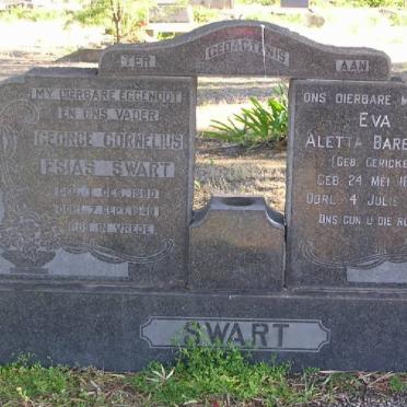 SWART George Cornelius Esias 1880-1948 &amp; Eva Aletta Barbara GERICKE 1884-1967