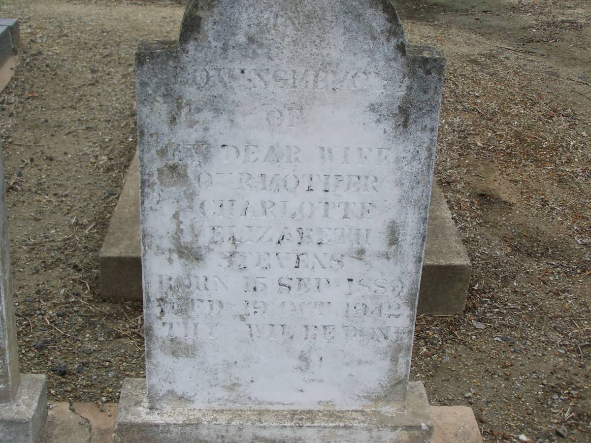STEVENS Charlotte Elizabeth 1889-1942