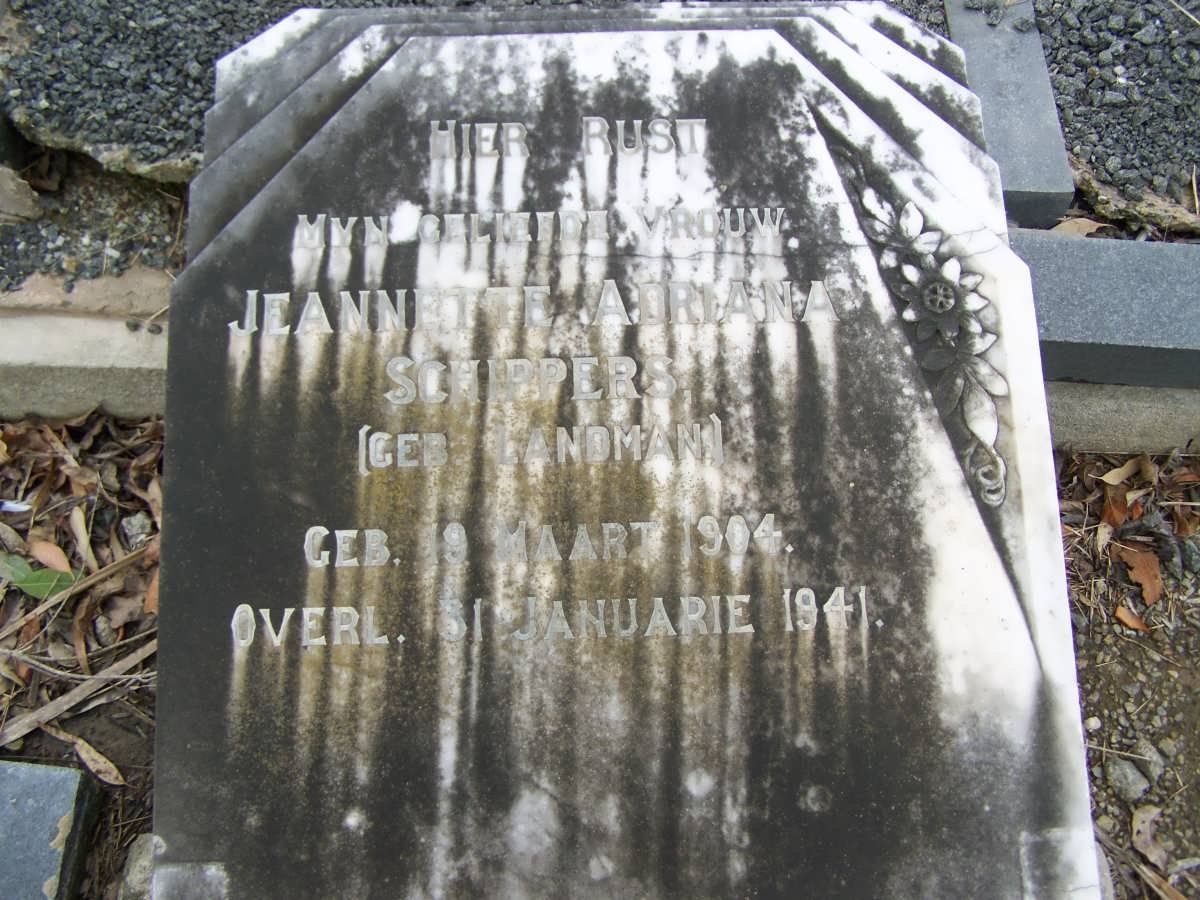SCHIPPERS Jeanette Adriana nee LANDMAN 1904-1941