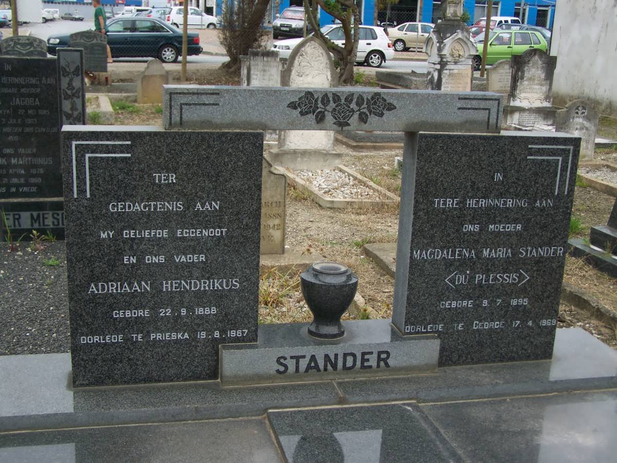 STANDER Adriaan Hendrikus 1888-1967 &amp; Magdalena Maria DU PLESSIS 1895-1969