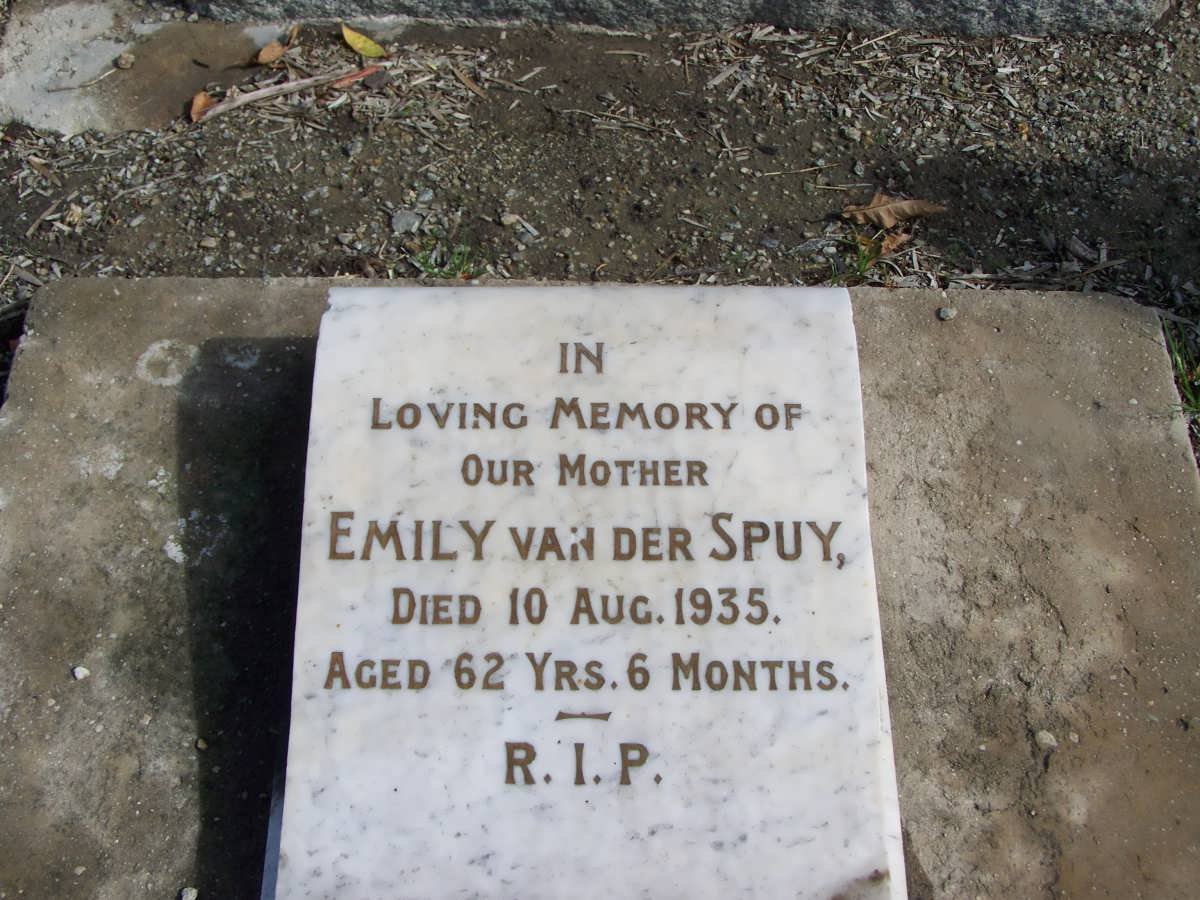 SPUY Emily, van der  -1935