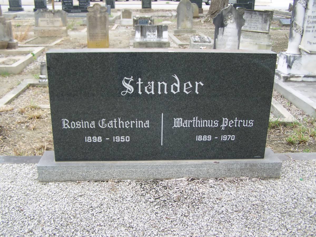STANDER Marthinus Petrus 1889-1970 &amp; Rosina Catherina 1898-1950
