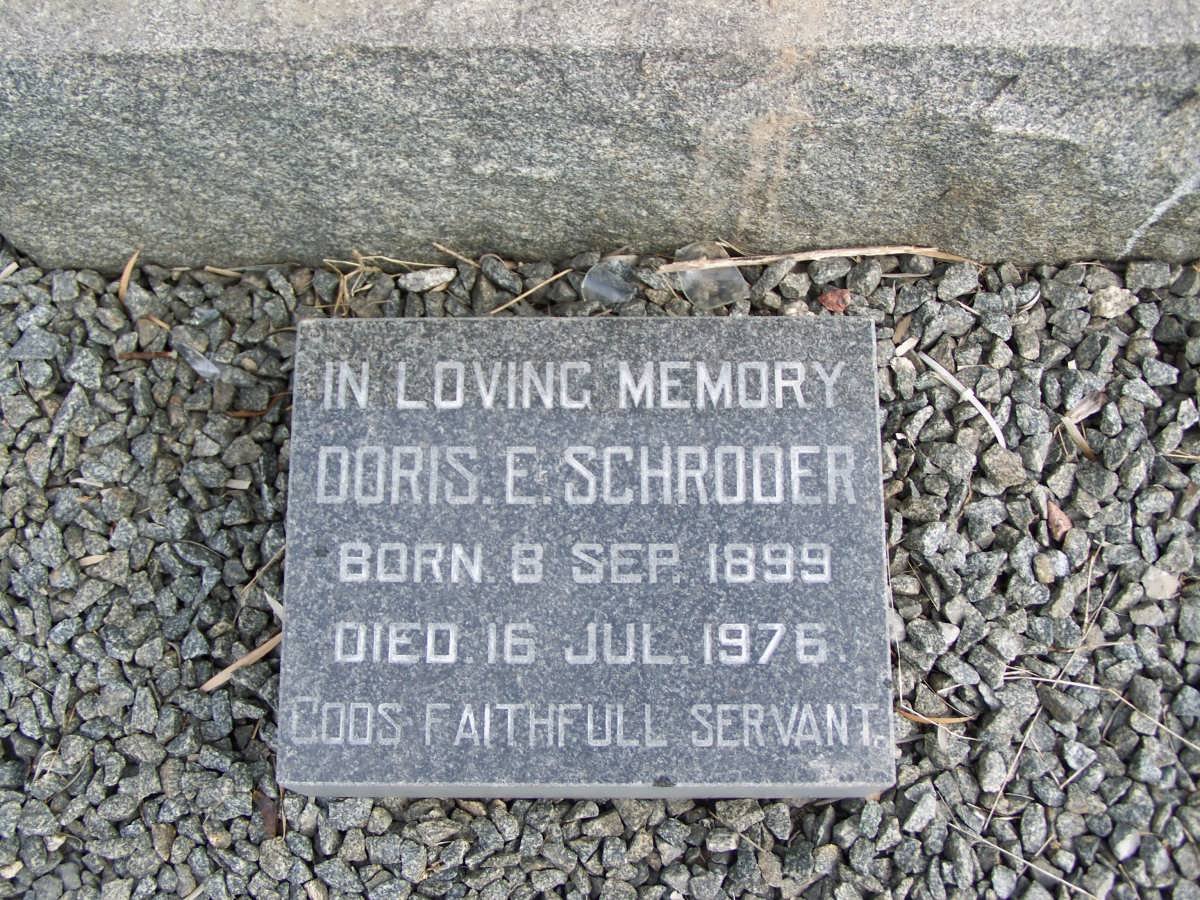 SCHRODER Doris E. 1899-1976