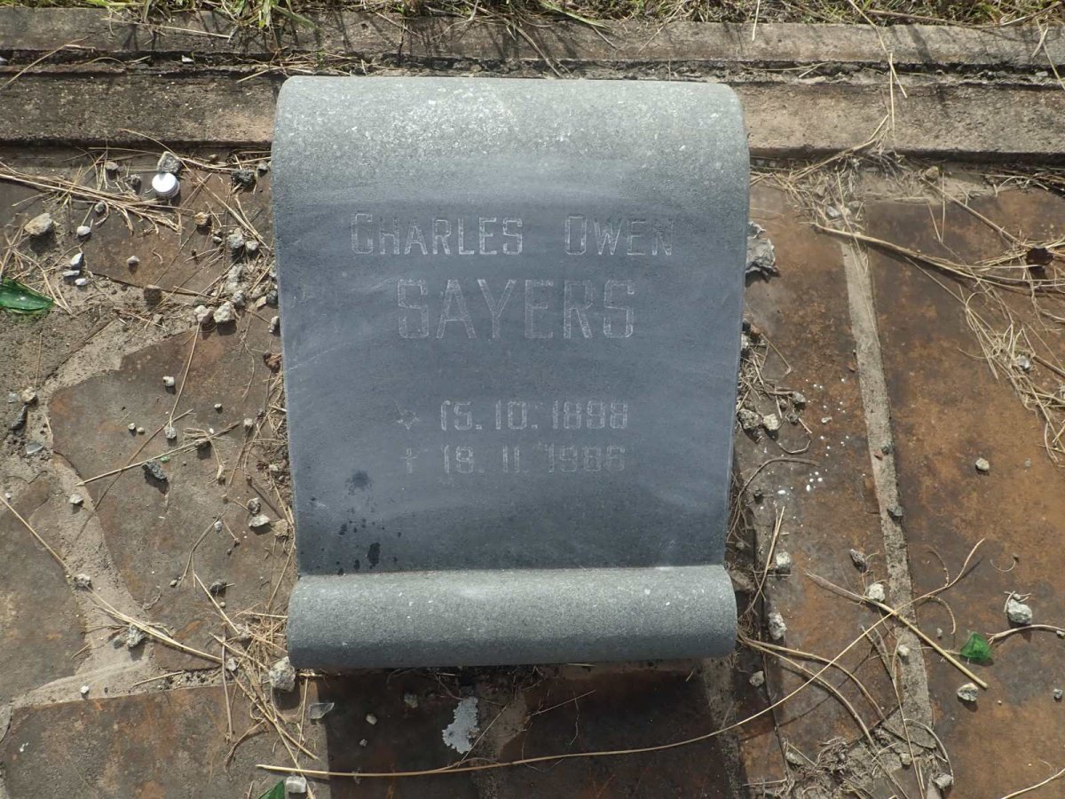 SAYERS Charles Owen 1898-1986