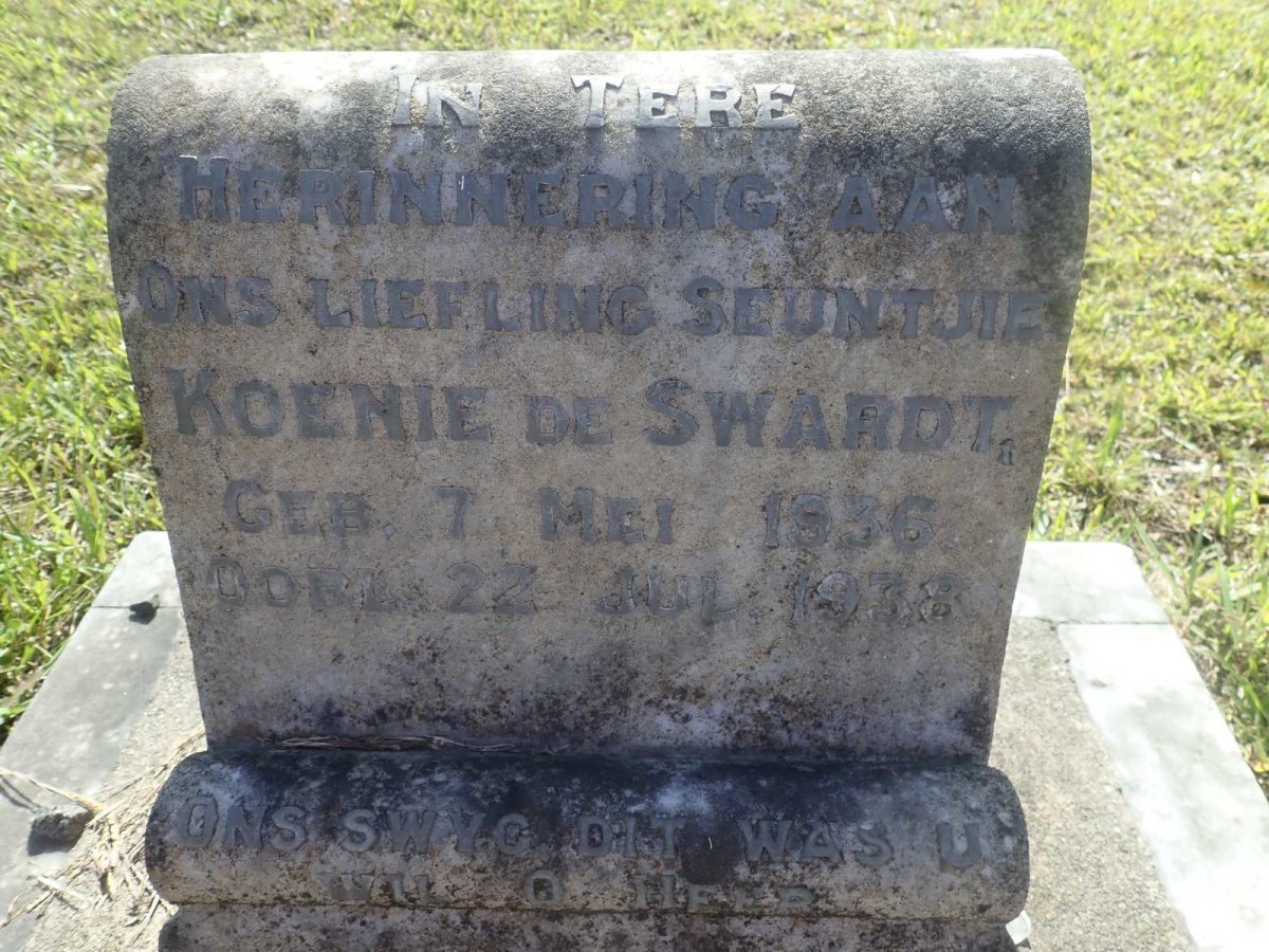 SWARDT Koenie, de 1936-1938