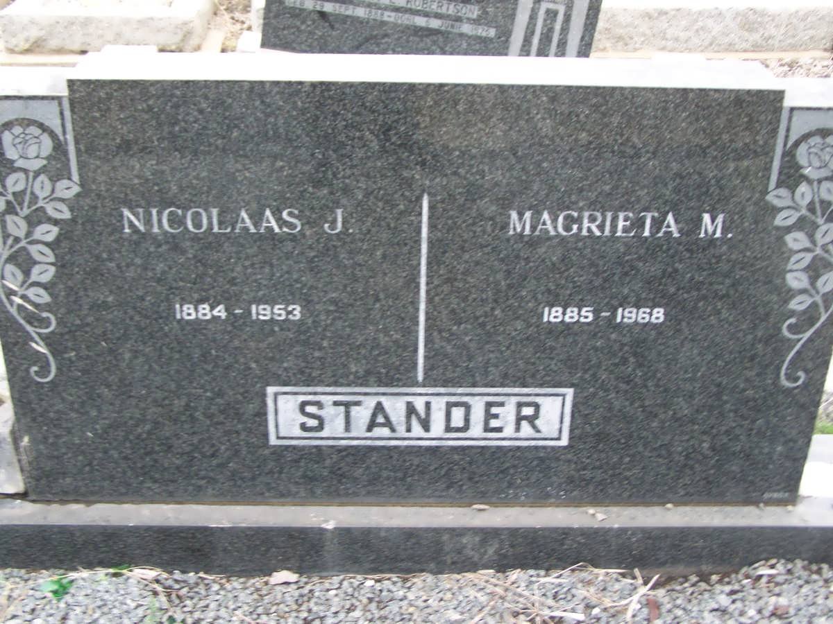 STANDER Nicolaas J. 1884-1953 &amp; Magrieta M. 1885-1968