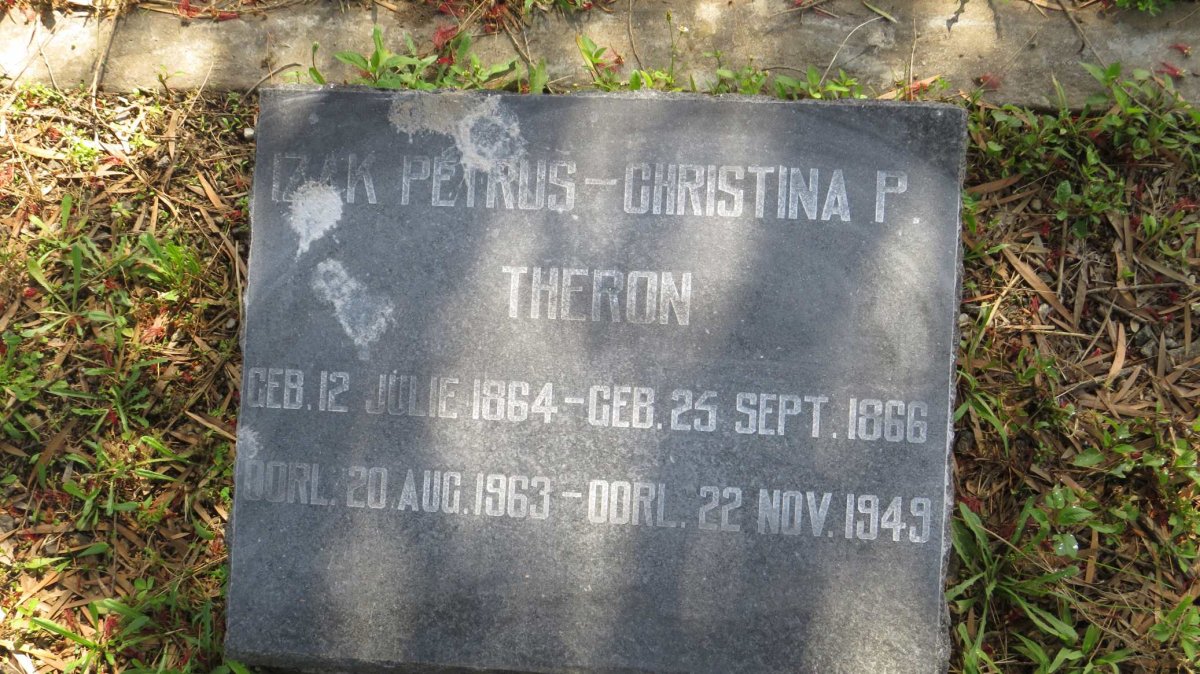 THERON Izak Petrus 1864-1963 &amp; Christina P. 1866-1949