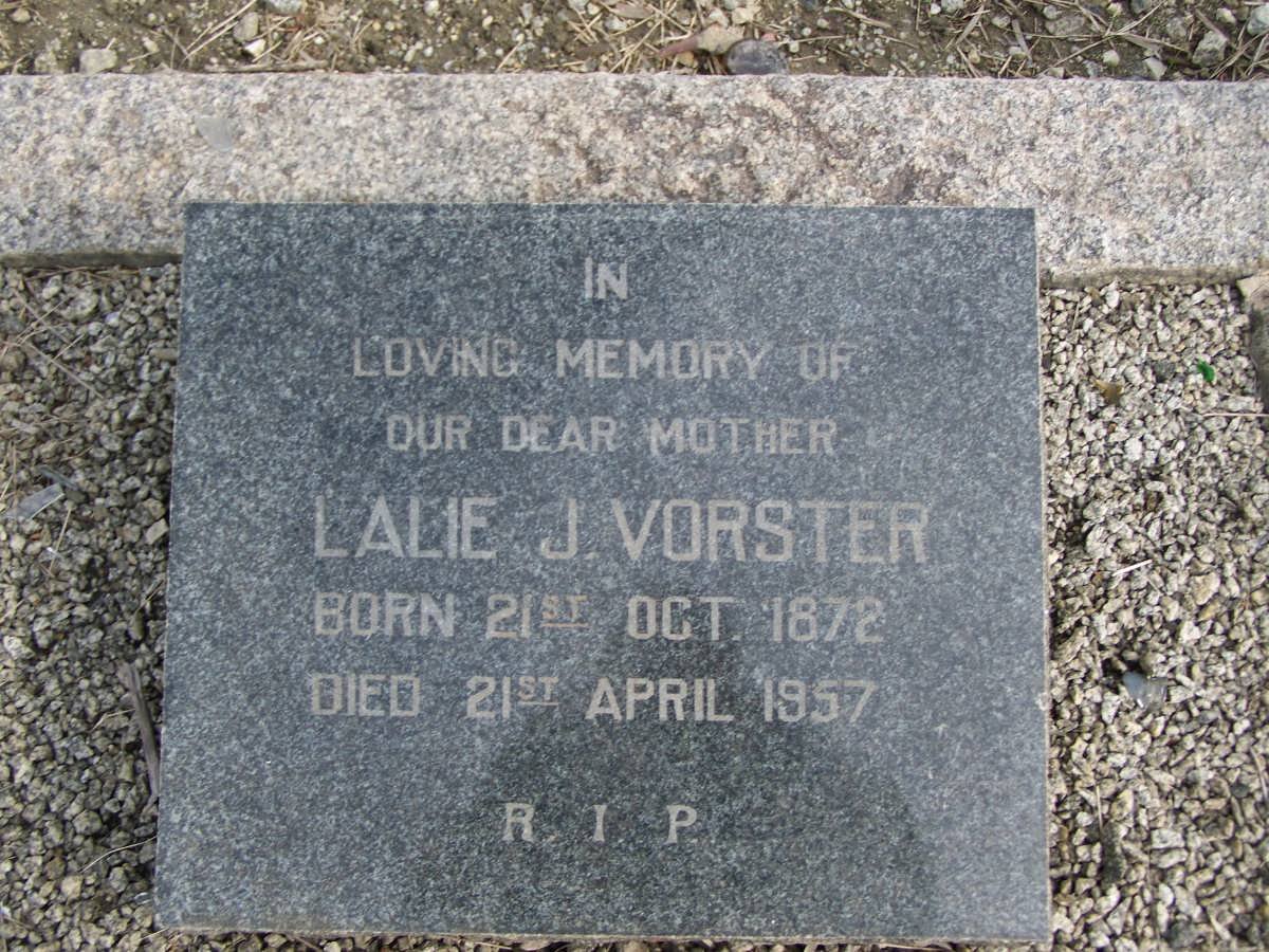 VORSTER Lalie J. 1872-1957