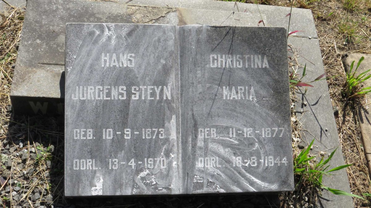 WOLFAARDT Hans Jurgens Steyn 1873-1970 &amp; Christina Maria 1877-1944 _1