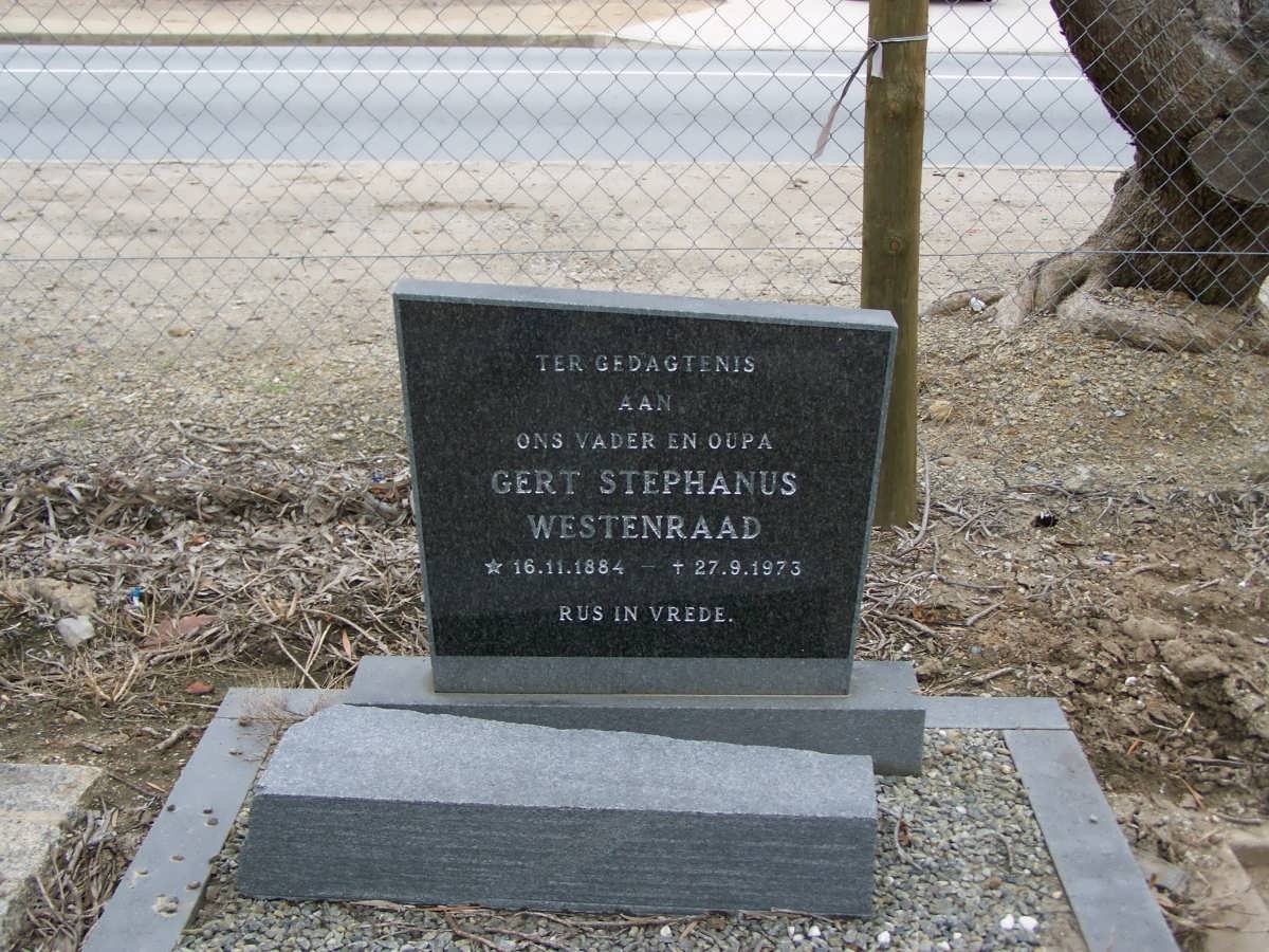 WESTENRAAD Gert Stephanus 1884-1973
