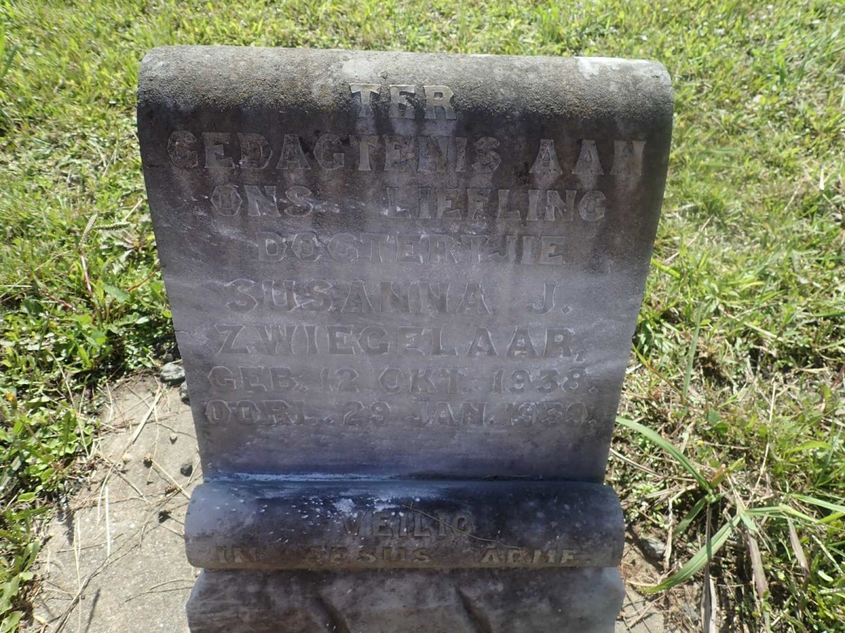 ZWIEGELAAR Susanna J. 1938-1939