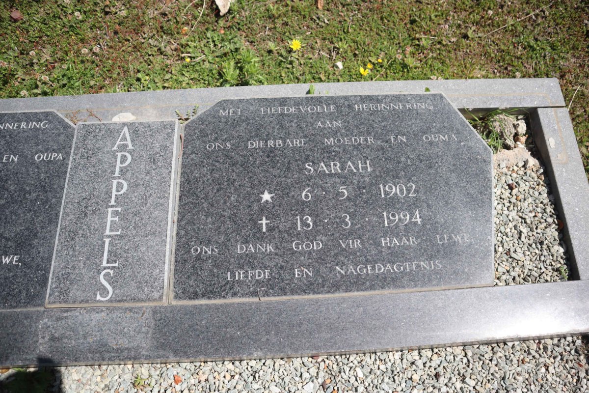 APPELS Sarah 1902-1994