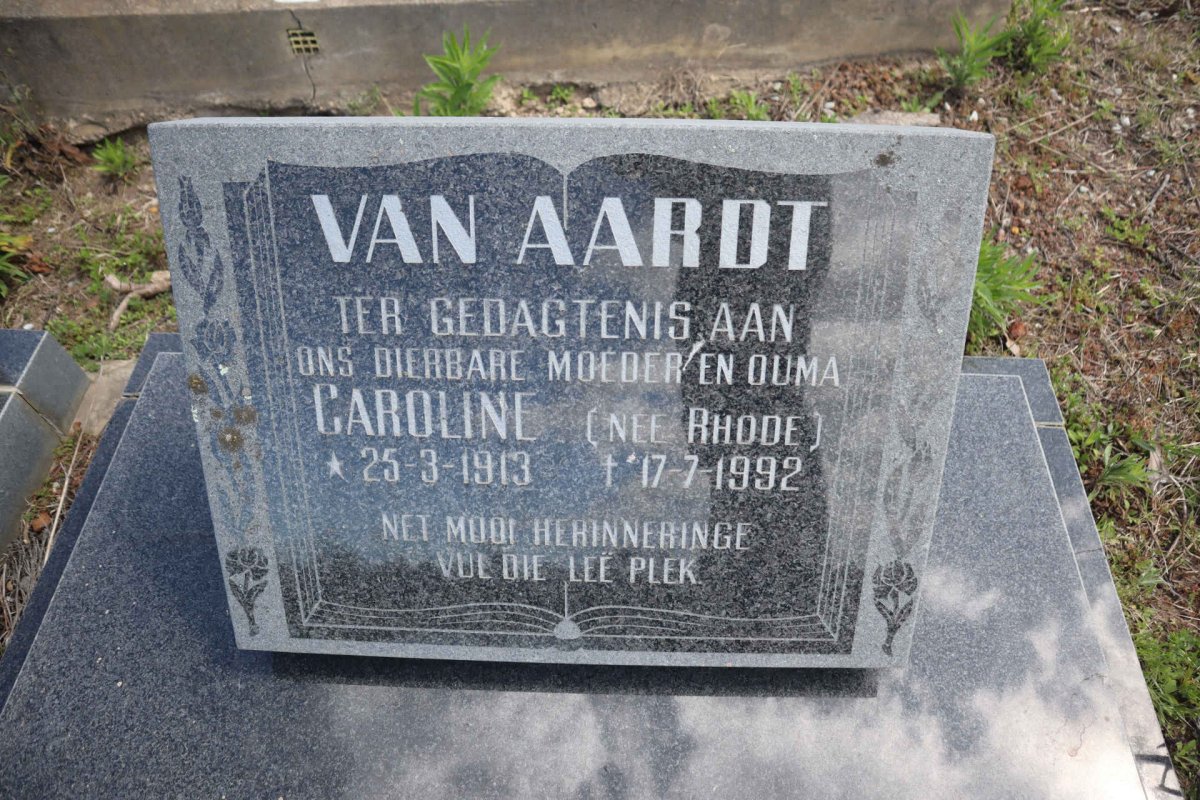 AARDT Caroline, van nee RHODE 1913-1992 