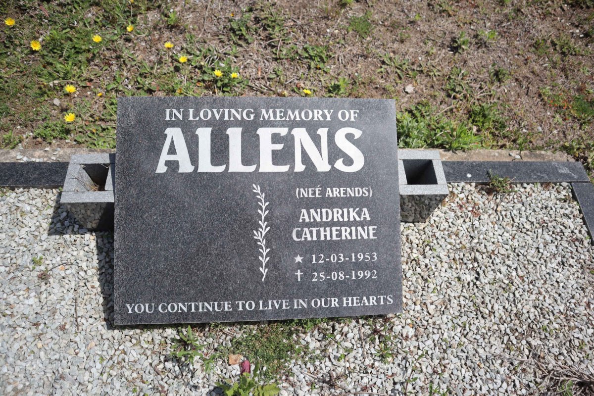 ALLENS Andrika Catherine 1953-1992