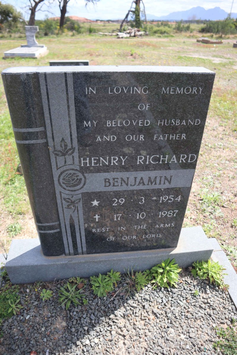 BENJAMIN Henry Richard 1954-1987
