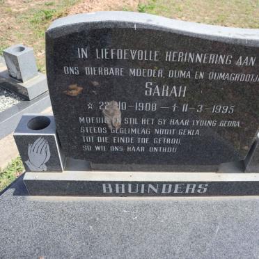 BRUINDERS Sarah 1908-1995