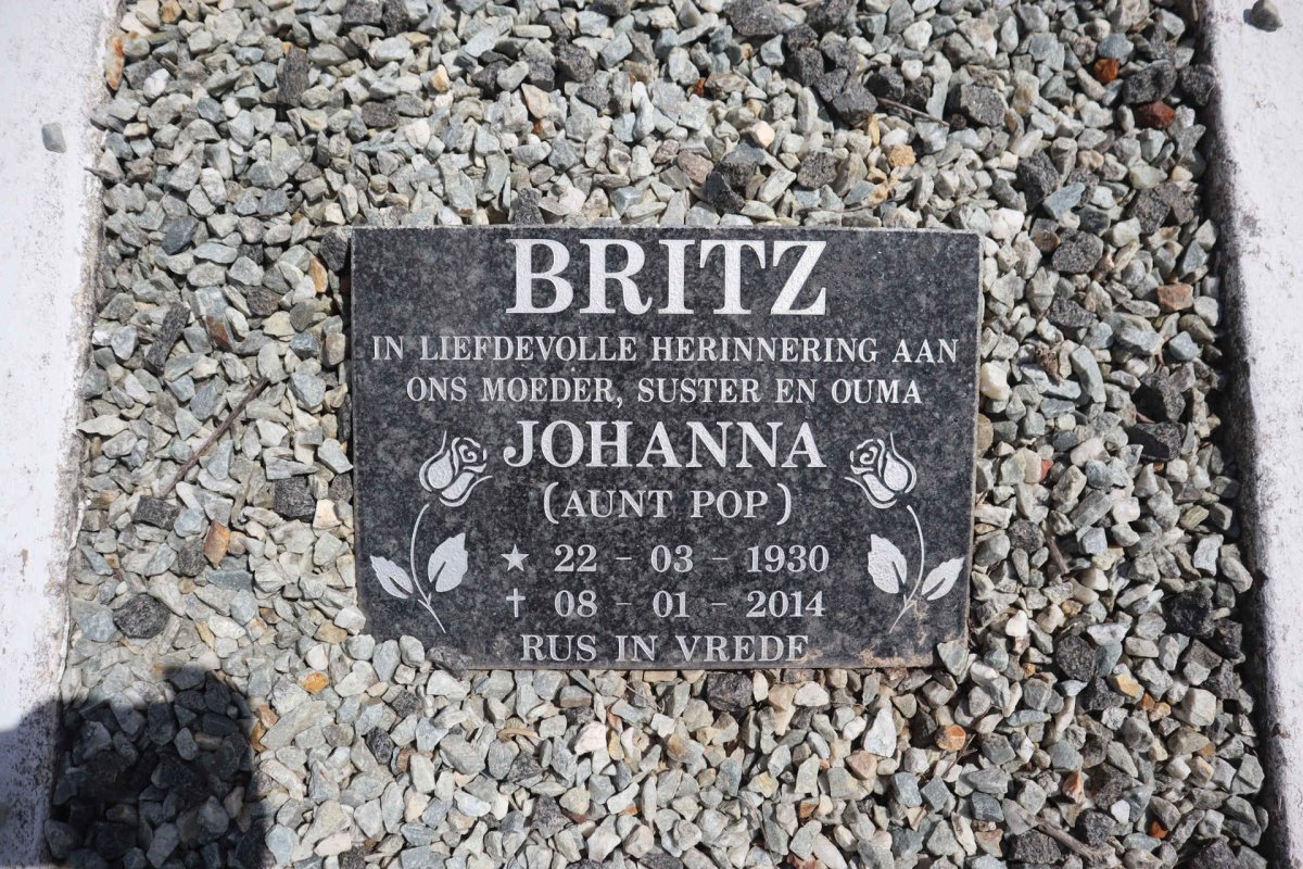 BRITZ Johanna 1930-2014