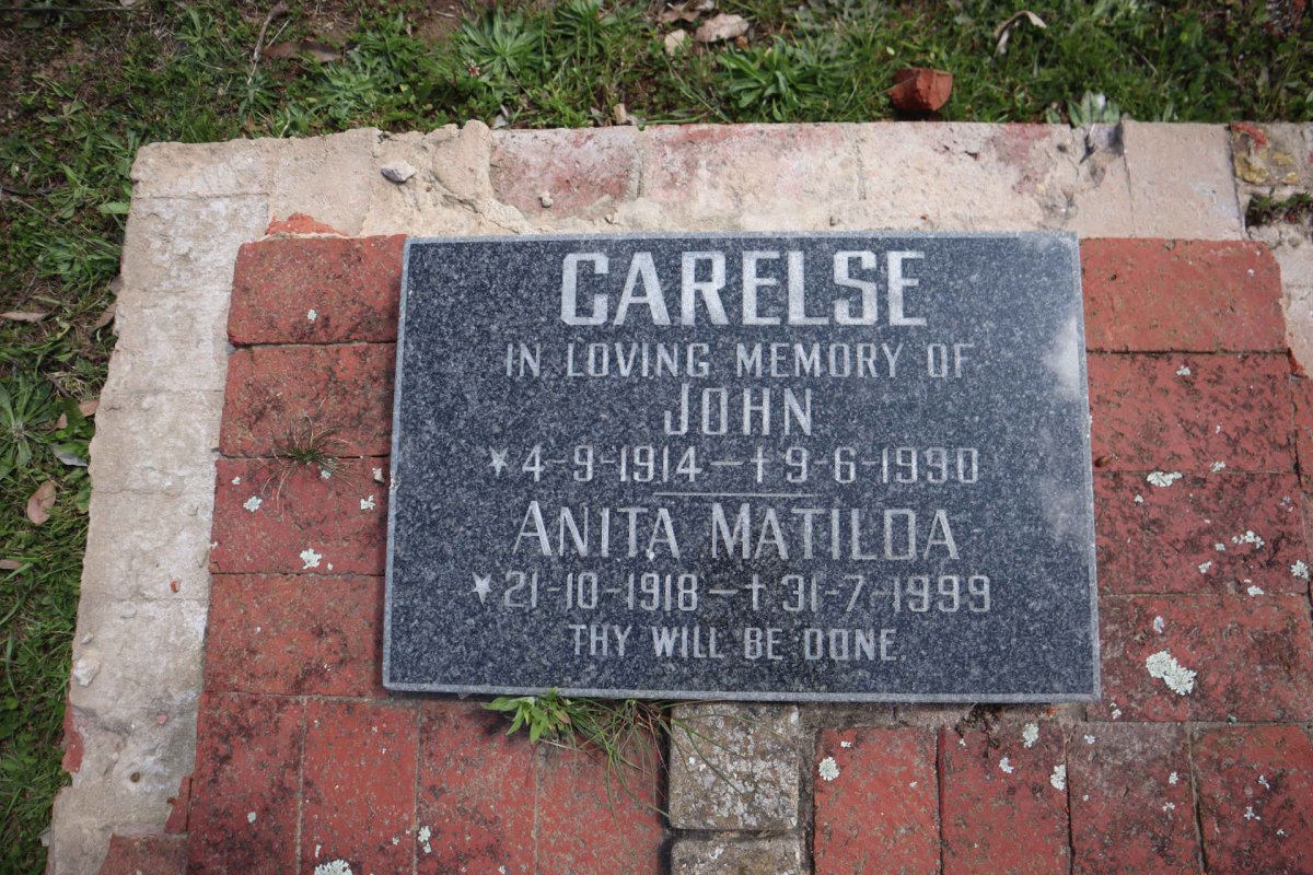 CARELSE John 1914-1990 & Anita Matilda 1918-1999